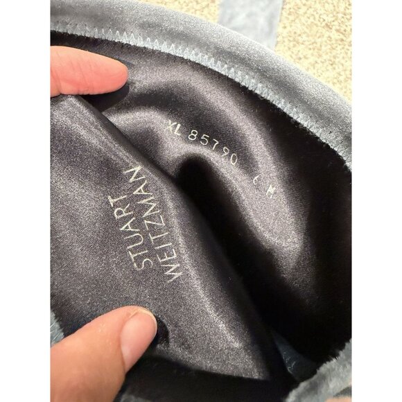 stuart weitzman highland suede over knee boots grey blue Size 6 EUC - Picture 7 of 7